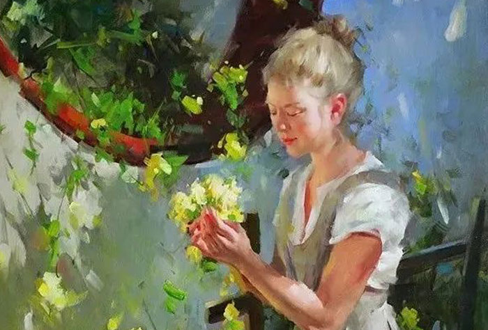 旅美畫家劉方偉的人物油畫，筆法精湛，光感十足！