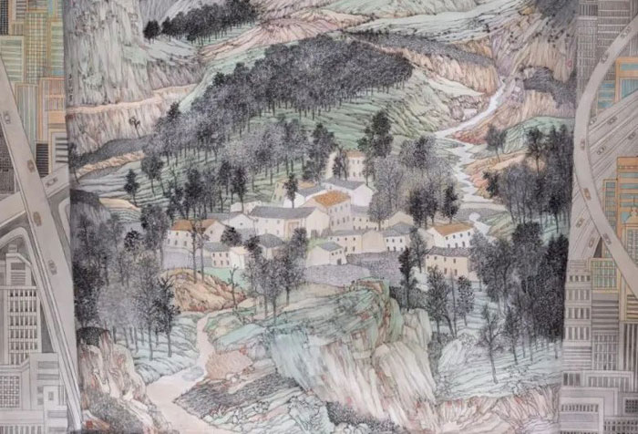 中國(guó)美術(shù)家協(xié)會(huì)會(huì)員王莫語(yǔ)國(guó)畫作品欣賞，青山與時(shí)代