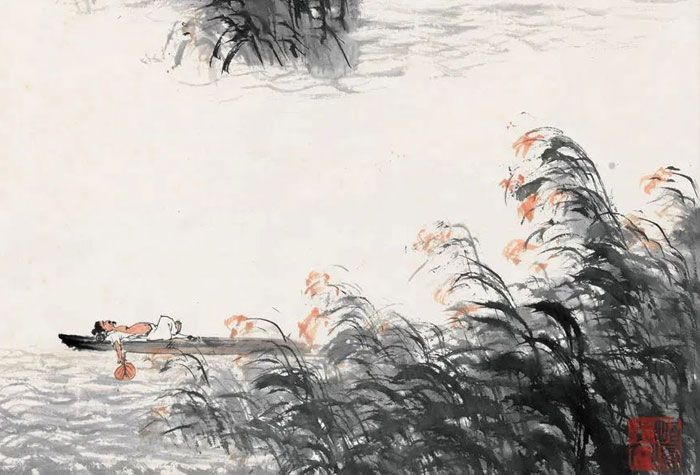 當代畫家亞明山水畫欣賞，有規律，無定法