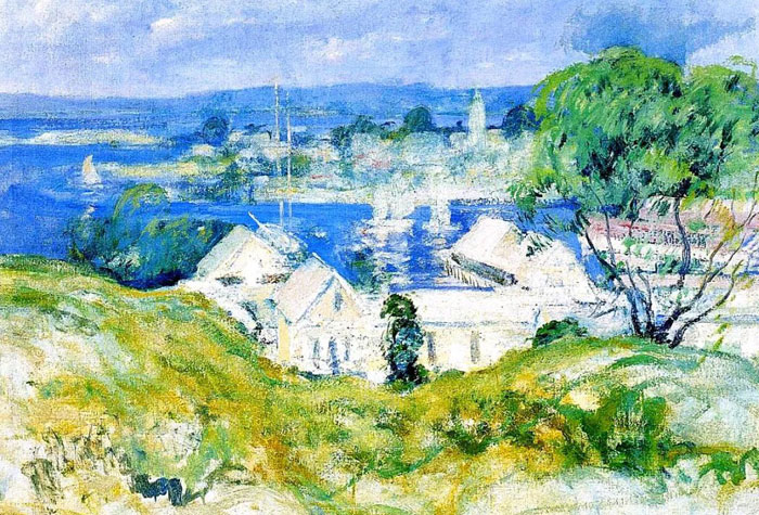 美國印象派畫家約翰·亨利·特瓦克特曼作品，與世隔絕，就更接近自然