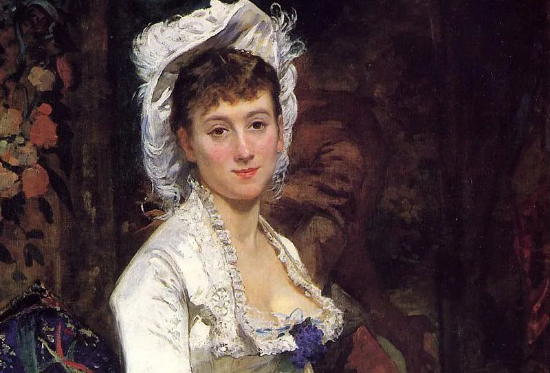 19世紀法國印象派女畫家伊娃·岡薩雷斯油畫作品欣賞