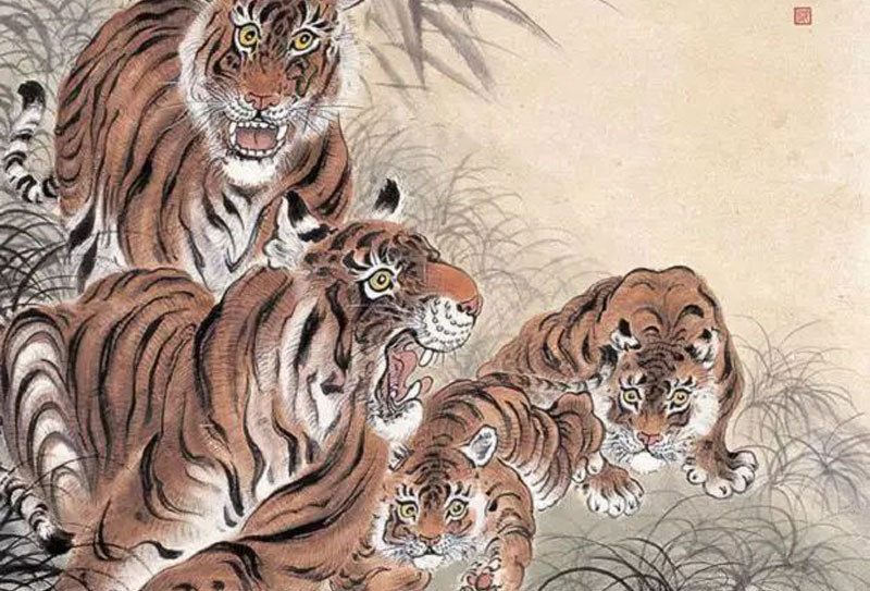 張大千的二哥，畫虎大師張善孖作品欣賞