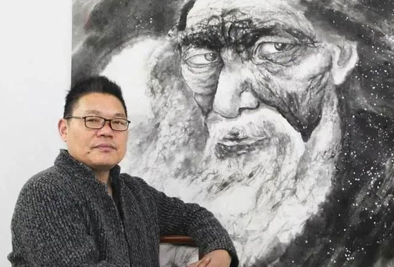 國(guó)家一級(jí)美術(shù)師，青年職業(yè)畫家盧建民國(guó)畫人物欣賞