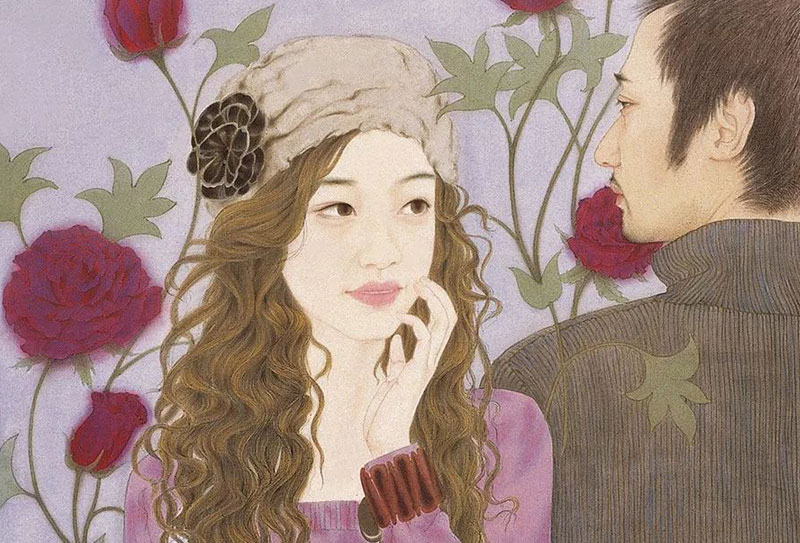 自信而從容丨中國美術(shù)家協(xié)會會員袁玲玲工筆人物畫39圖