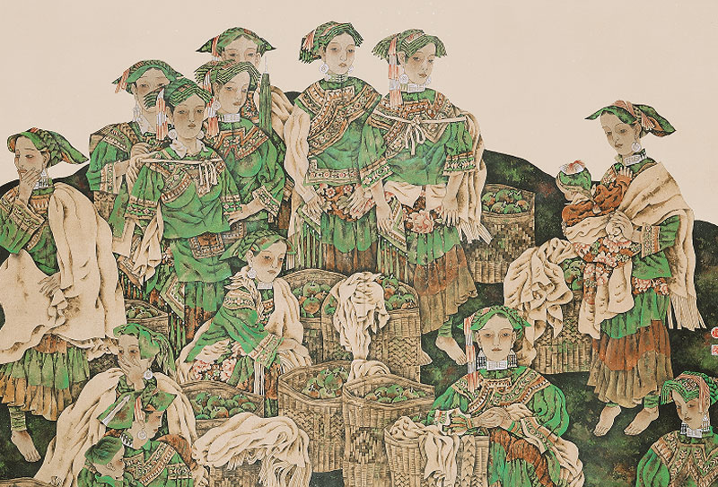 西安美術(shù)學(xué)院國(guó)畫(huà)系教授、博士生導(dǎo)師劉永杰?chē)?guó)畫(huà)作品欣賞